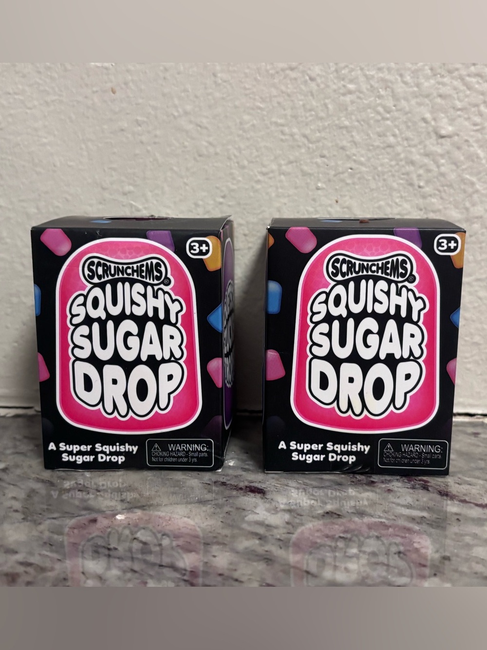 Scrunchems Squishy Sugar Drop- Pink & Blue